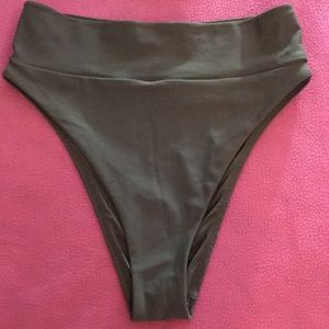 High waisted Olive Green Arie Bikini Bottom